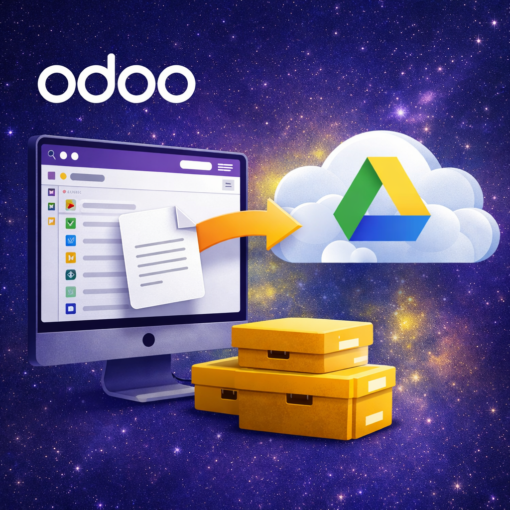 Control y organización de adjuntos en Odoo - Conector Google Drive
